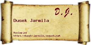 Dusek Jarmila névjegykártya